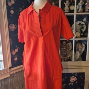 Eileen Fisher Orange Mini Dress